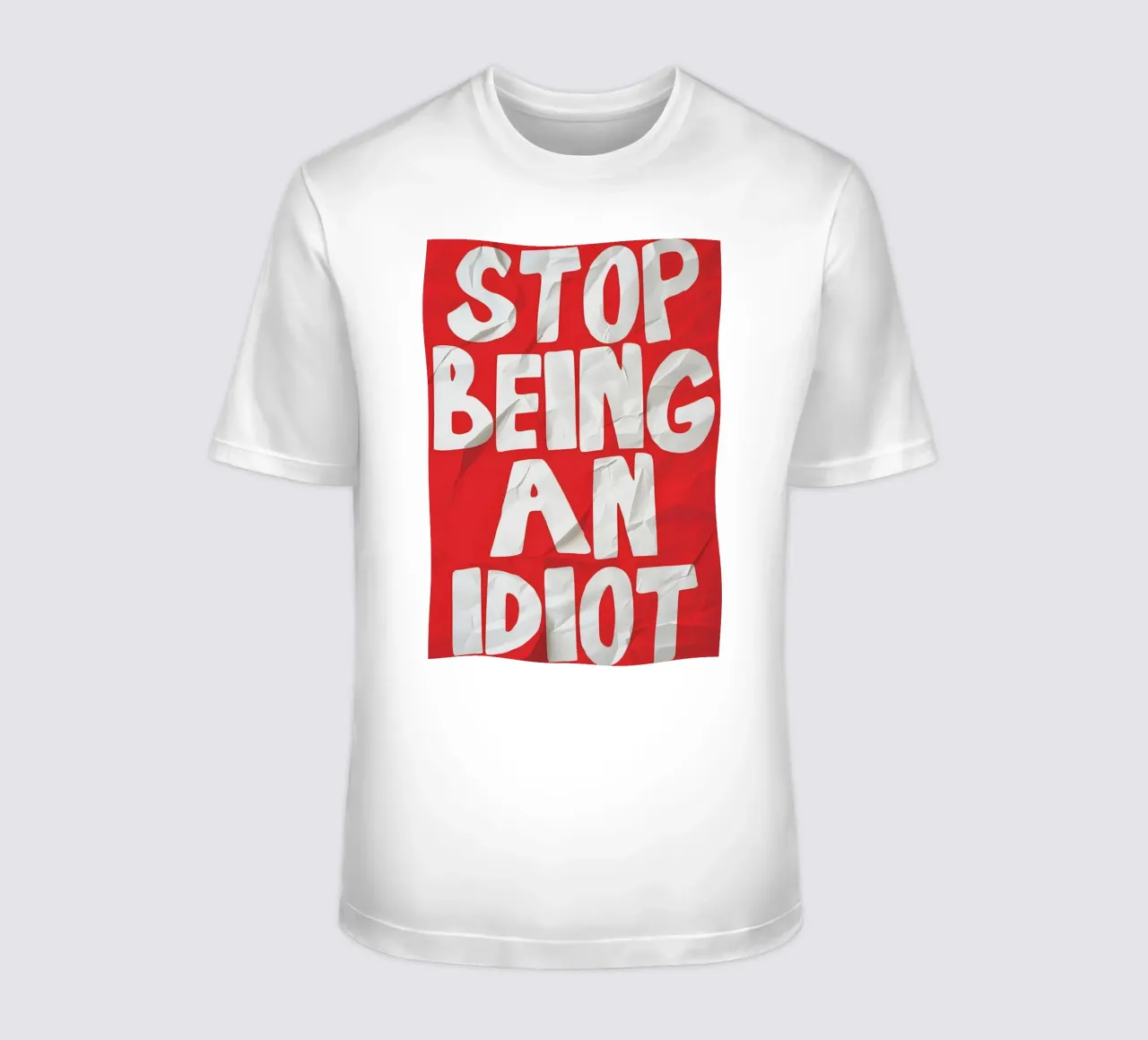 STOP BEING AN IDIOT t-shirt da Type & Tape