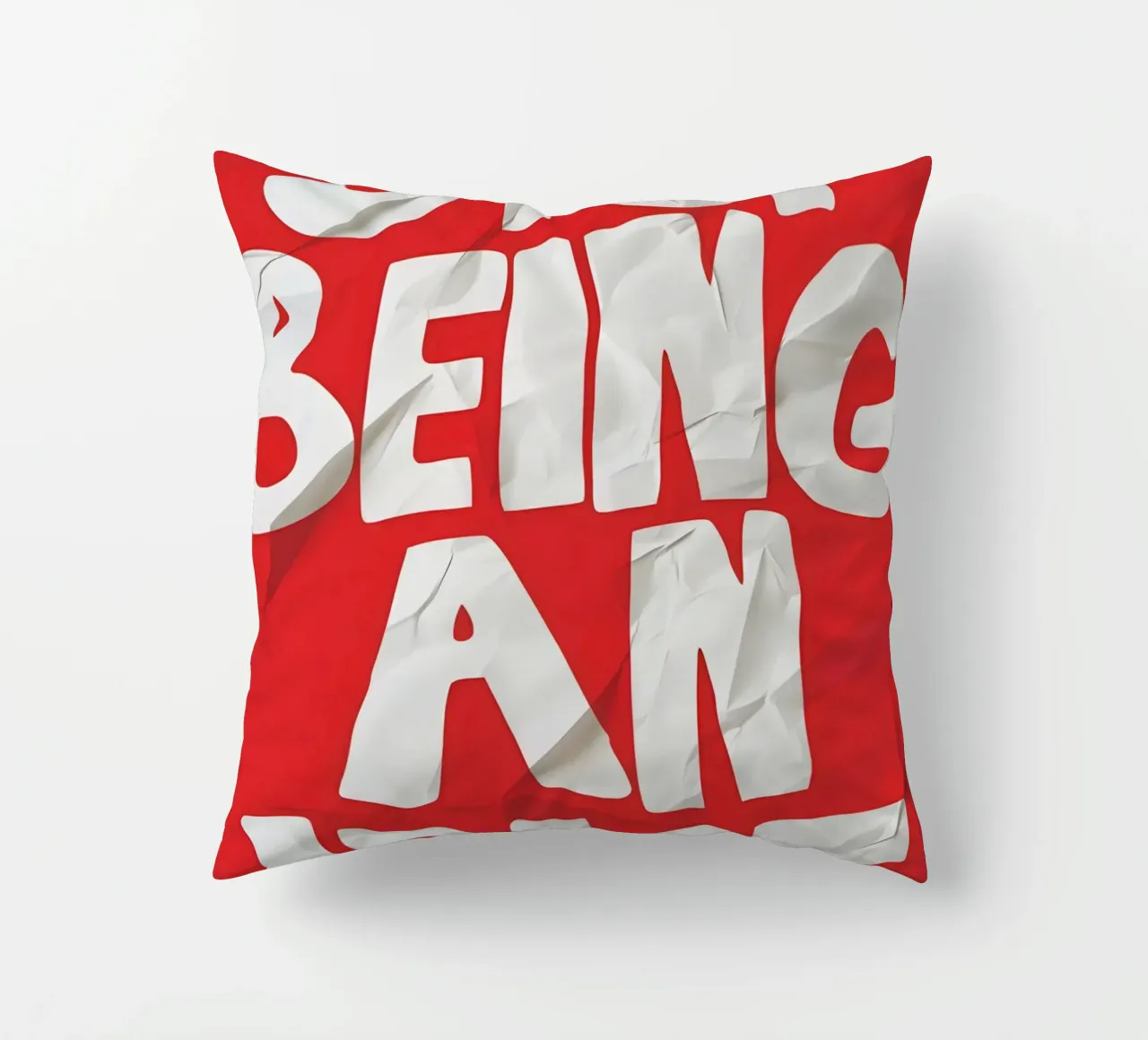 STOP BEING AN IDIOT cuscino da Type & Tape