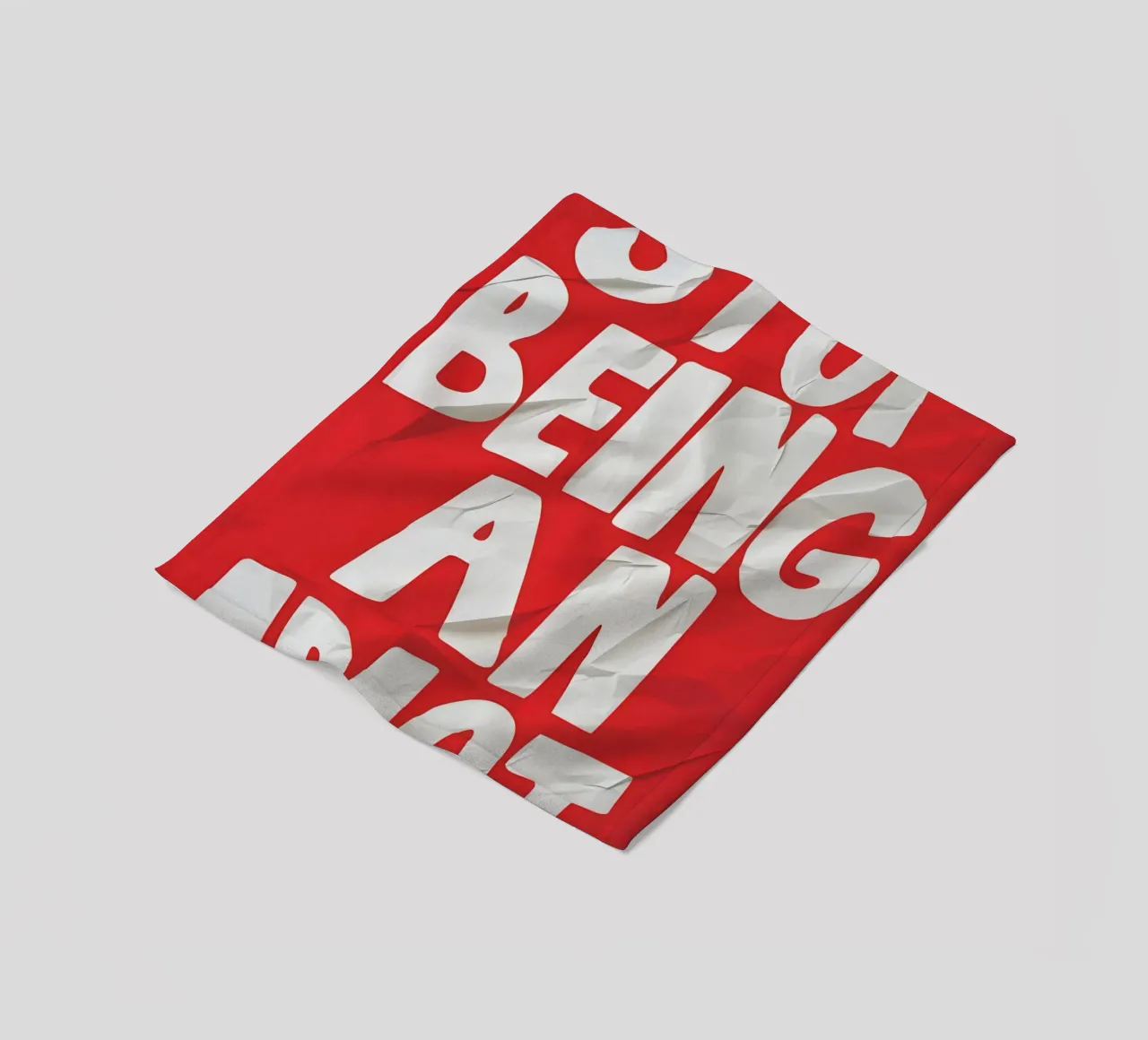 STOP BEING AN IDIOT coperta in pile da Type & Tape