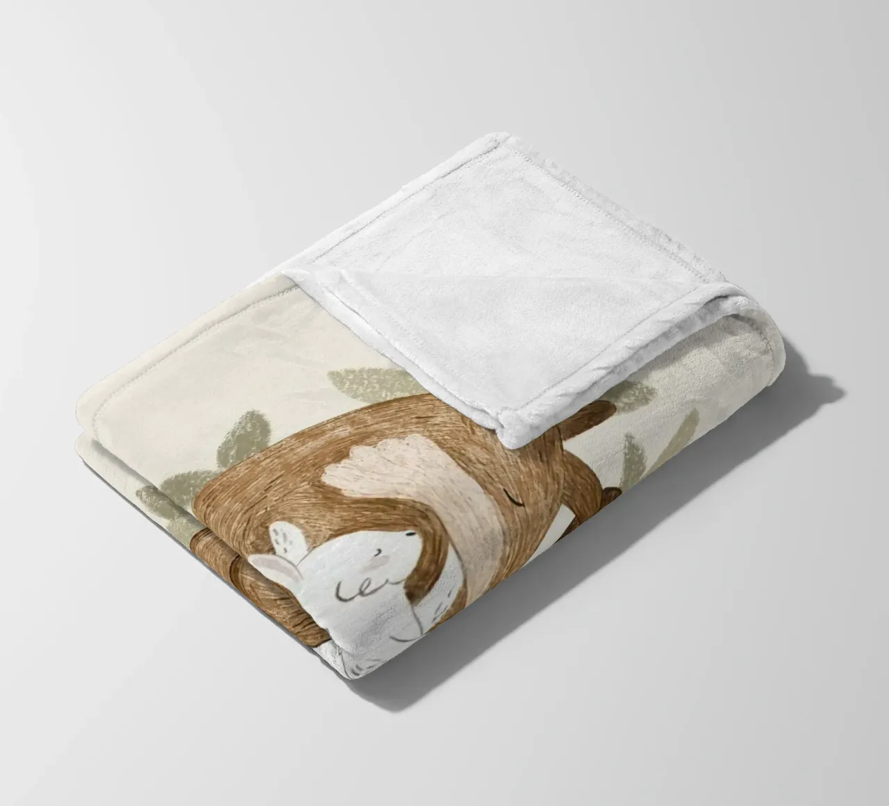 Anna Lunak - Volpe e coniglio coperta in pile da muench benjamin