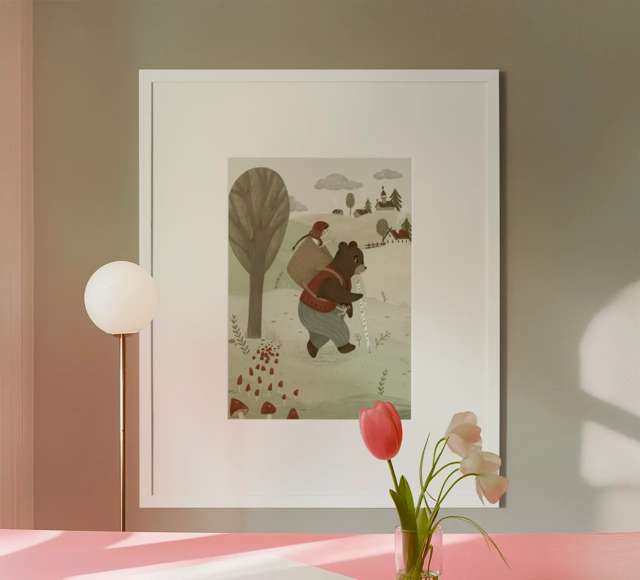 Anna Lunak - Mascha e l'orso poster con telaio in plastica da muench benjamin