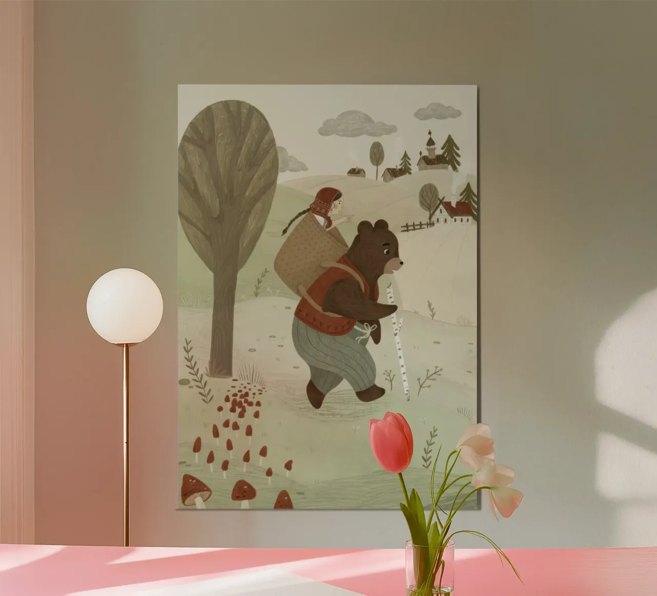 Anna Lunak - Mascha e l'orso poster con telaio in plastica da muench benjamin
