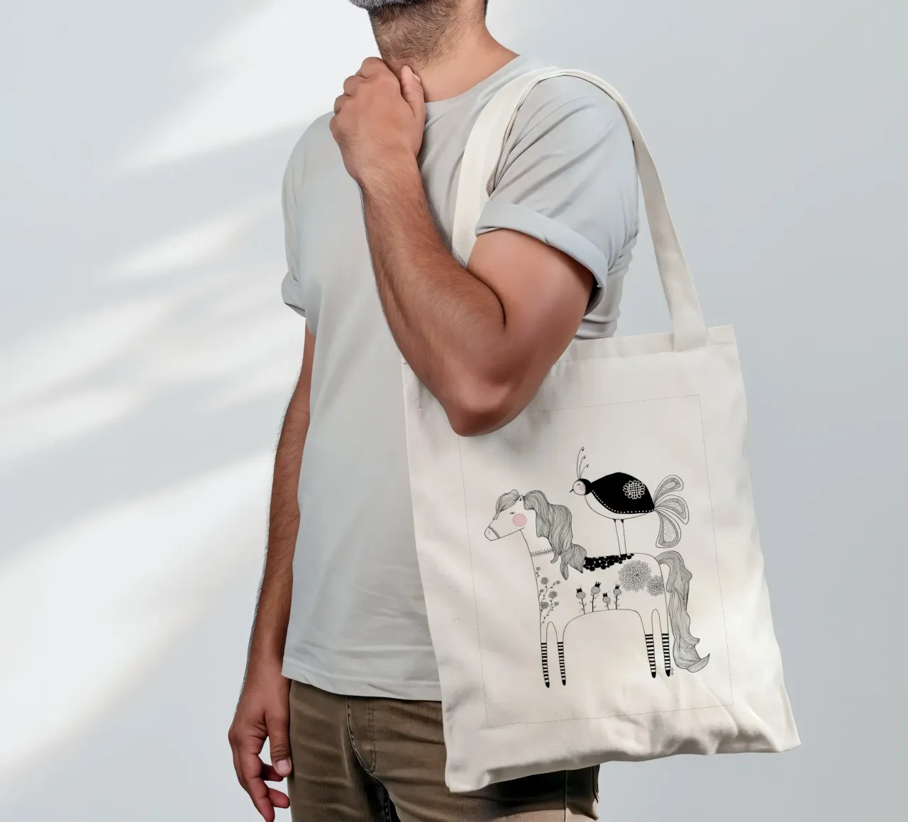 Bianca Peters - The dotted Horse borsa in juta da muench benjamin