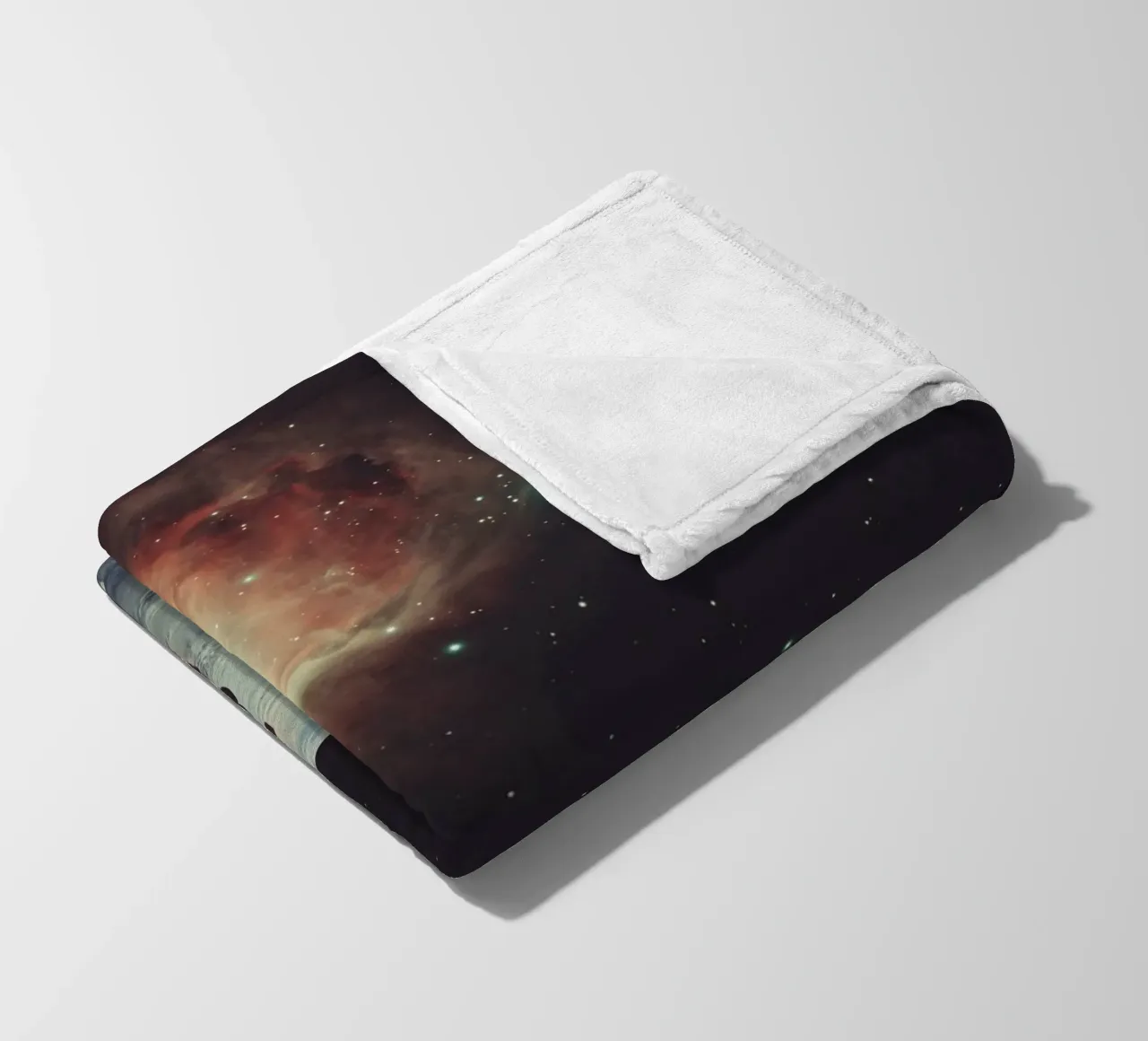 Destination Unknown – Surreal Cosmic Drive fleece blanket by Dapidoka