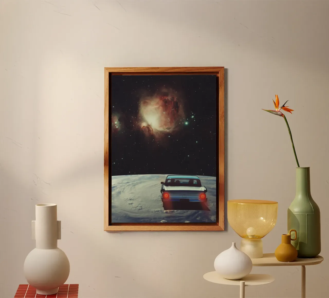 Destination Unknown – Surreal Cosmic Drive alu-dibond by Dapidoka