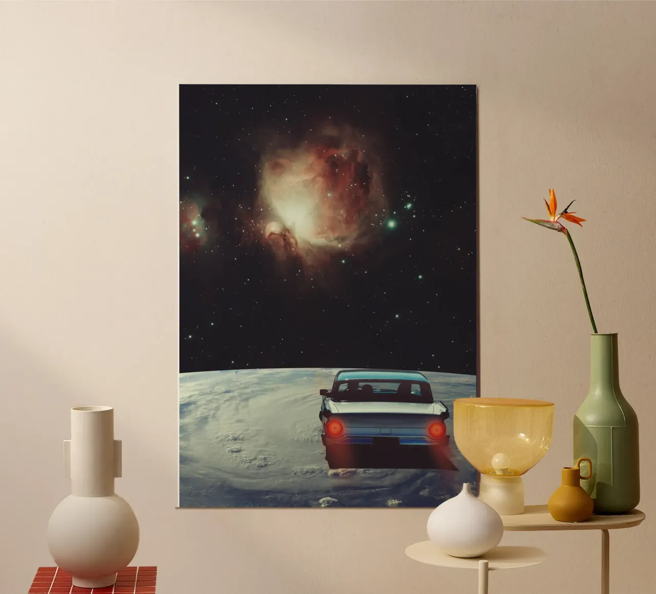 Destination Unknown – Surreal Cosmic Drive hahnemühle by Dapidoka