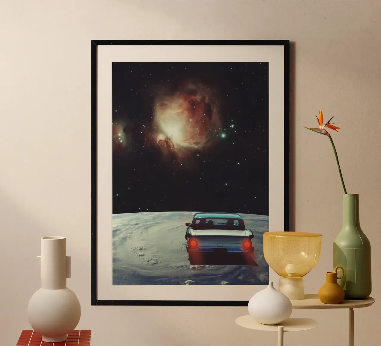Destination Unknown – Surreal Cosmic Drive hahnemühle by Dapidoka