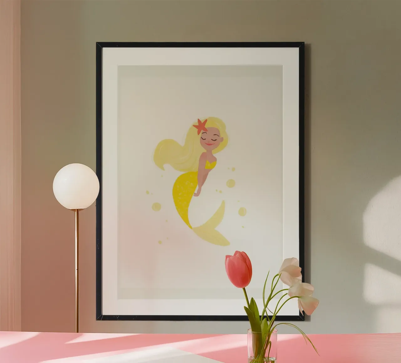 Elsa Bean - Sott'acqua poster con telaio in alluminio da muench benjamin