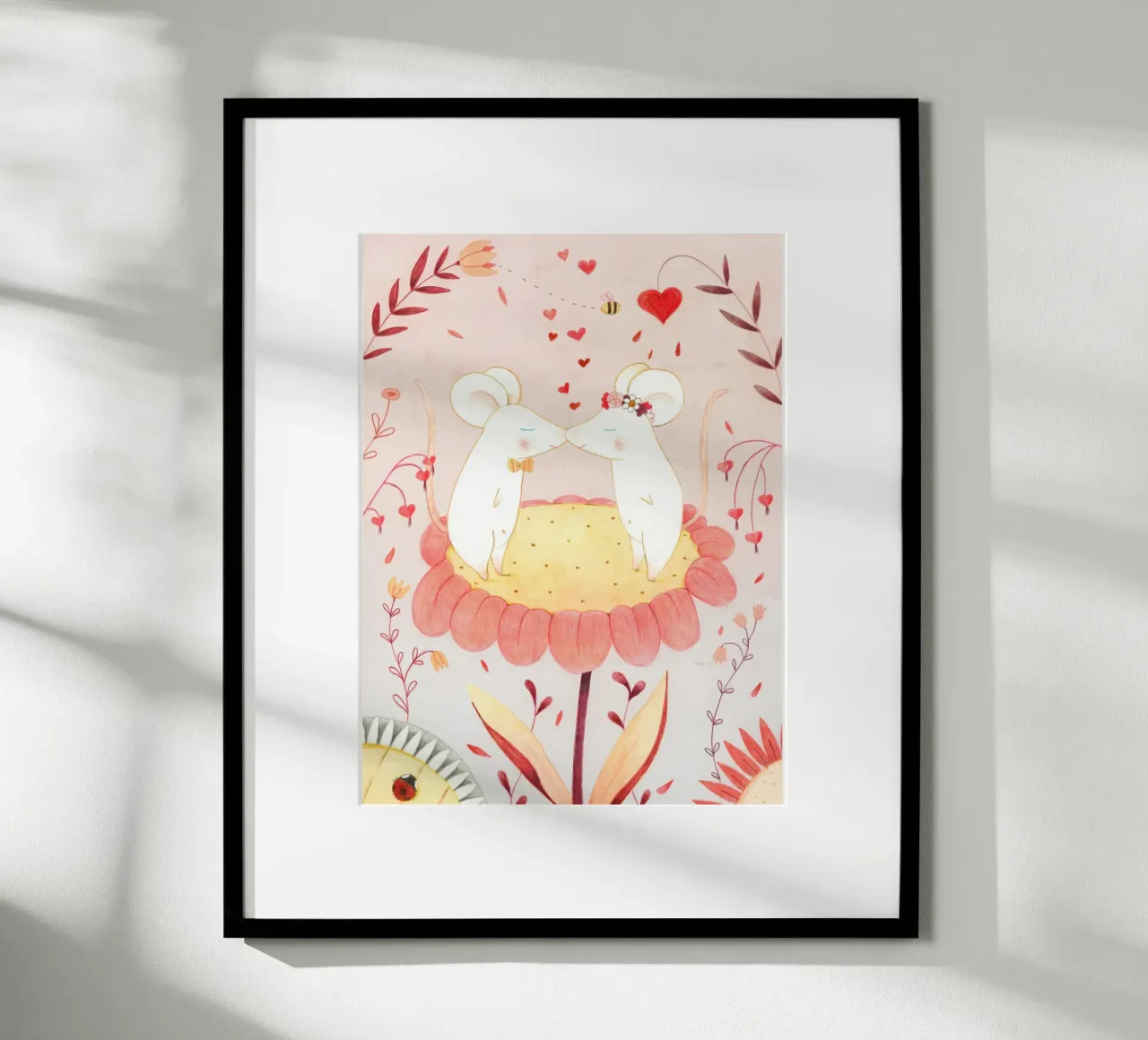 Judith Loske - Coniglietto di San Valentino poster con telaio in alluminio da muench benjamin