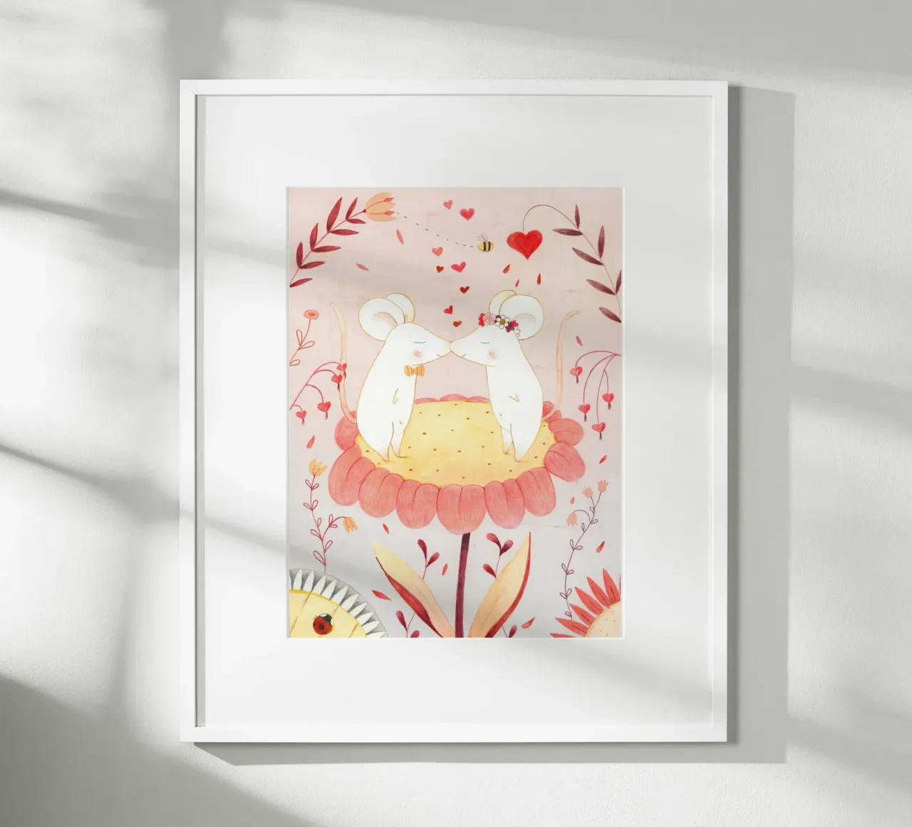 Judith Loske - Coniglietto di San Valentino poster con telaio in alluminio da muench benjamin
