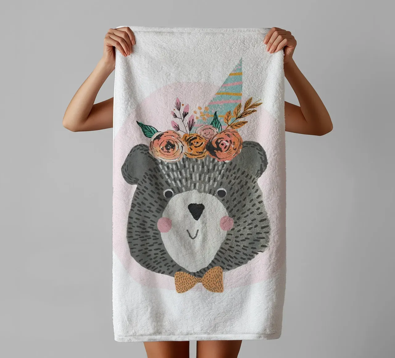 Lisa Dolson - Orso di compleanno asciugamano da bagno da muench benjamin