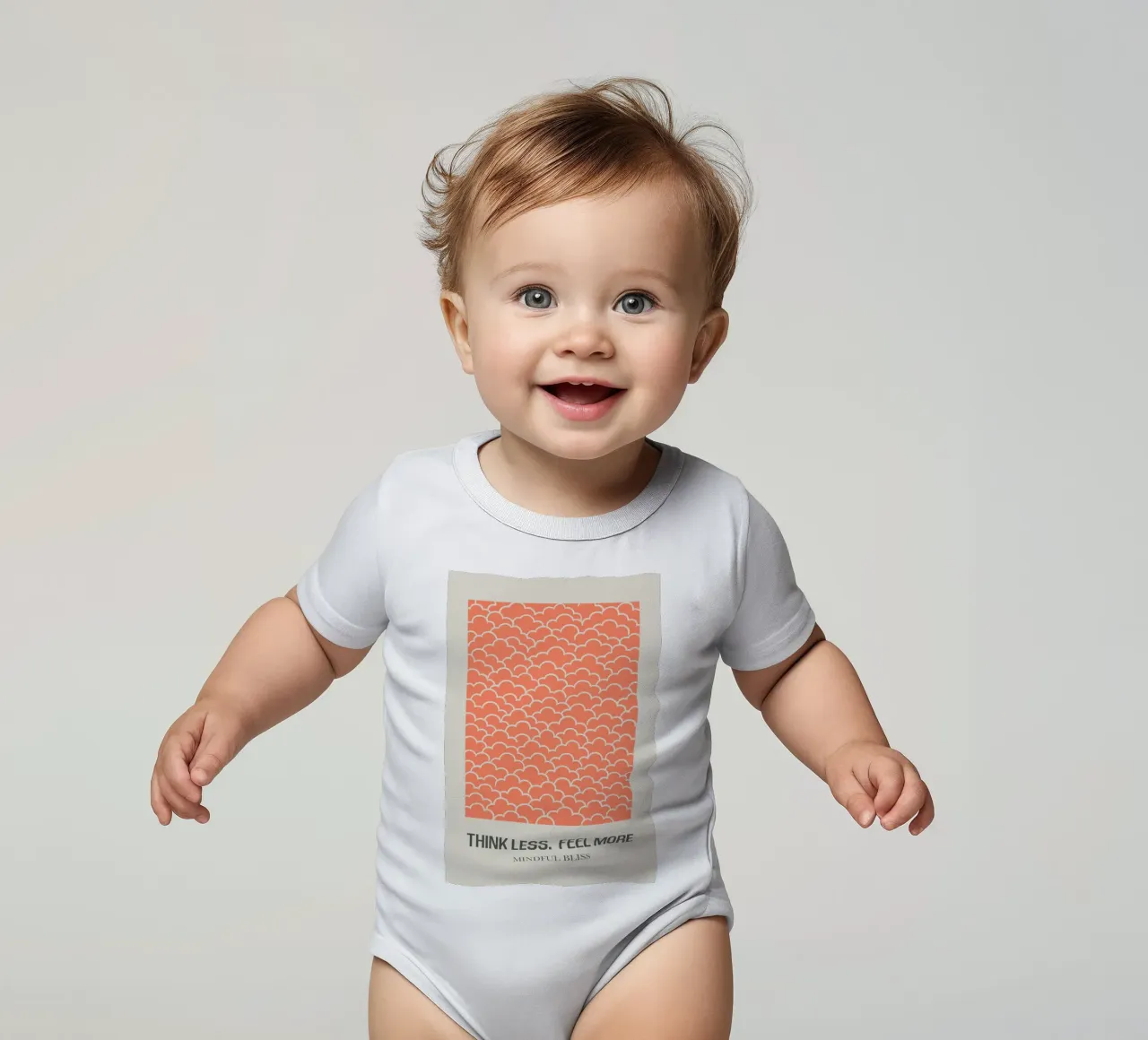 Peach Calm body neonato maniche corte da SMPLE