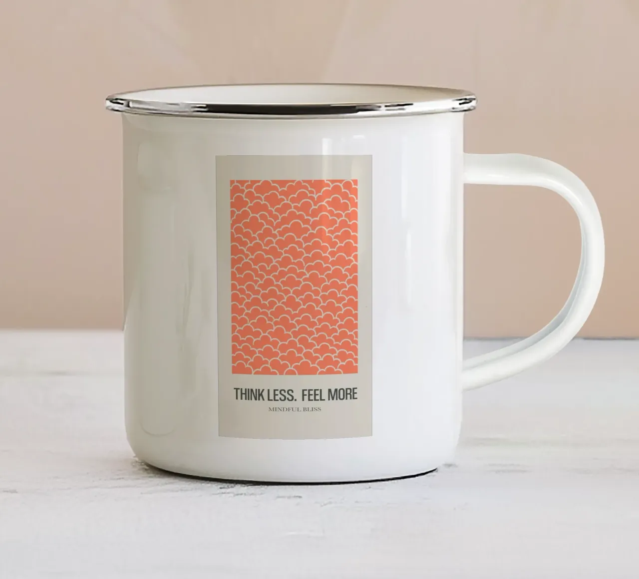 Peach Calm enamel mug by SMPLE