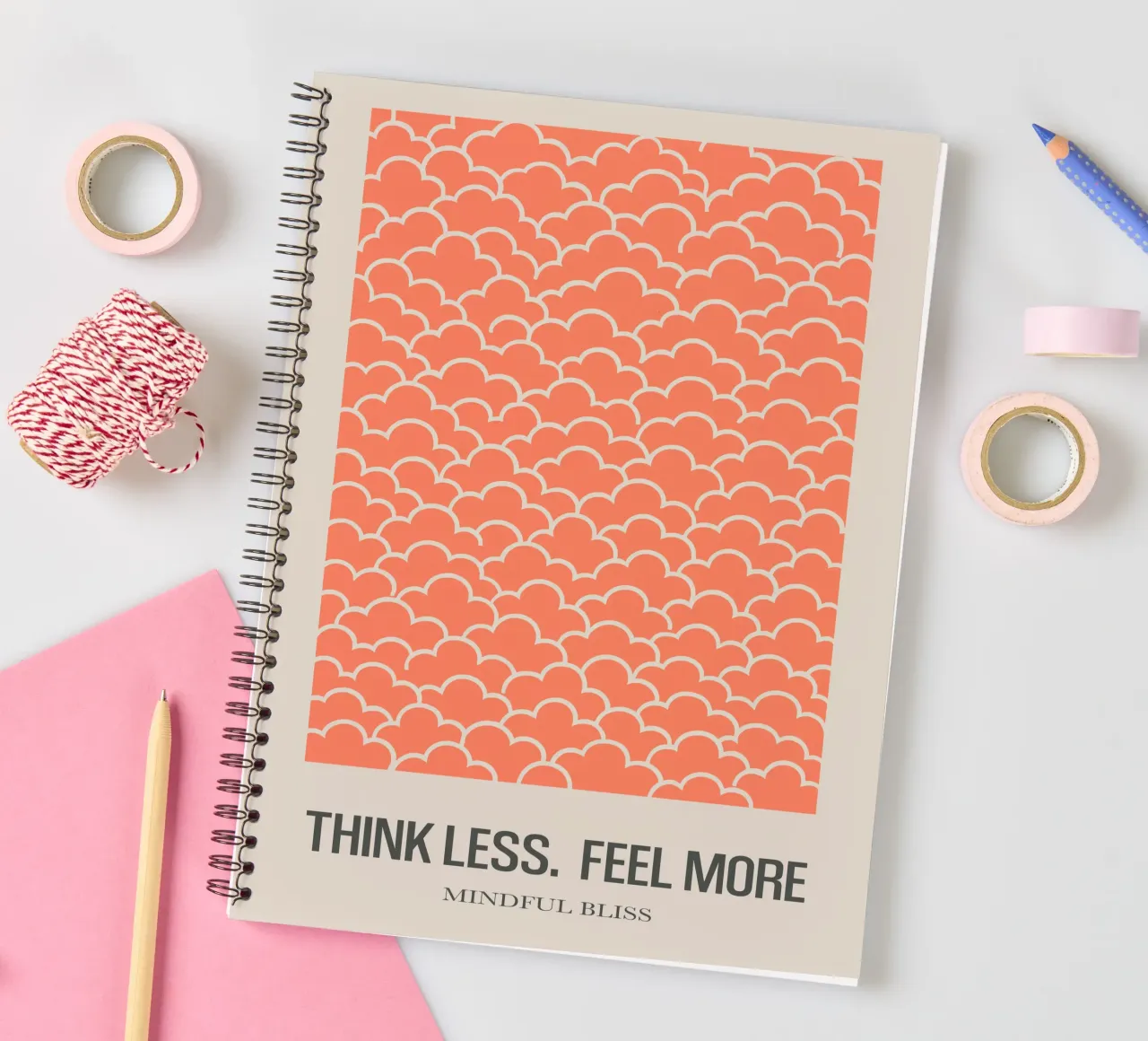 Peach Calm spiral notebook by SMPLE