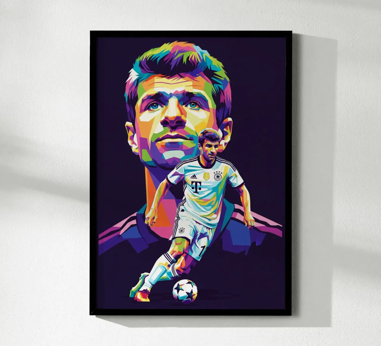 Thomas Muller - Germania #3 poster con telaio in plastica da Hantamrata