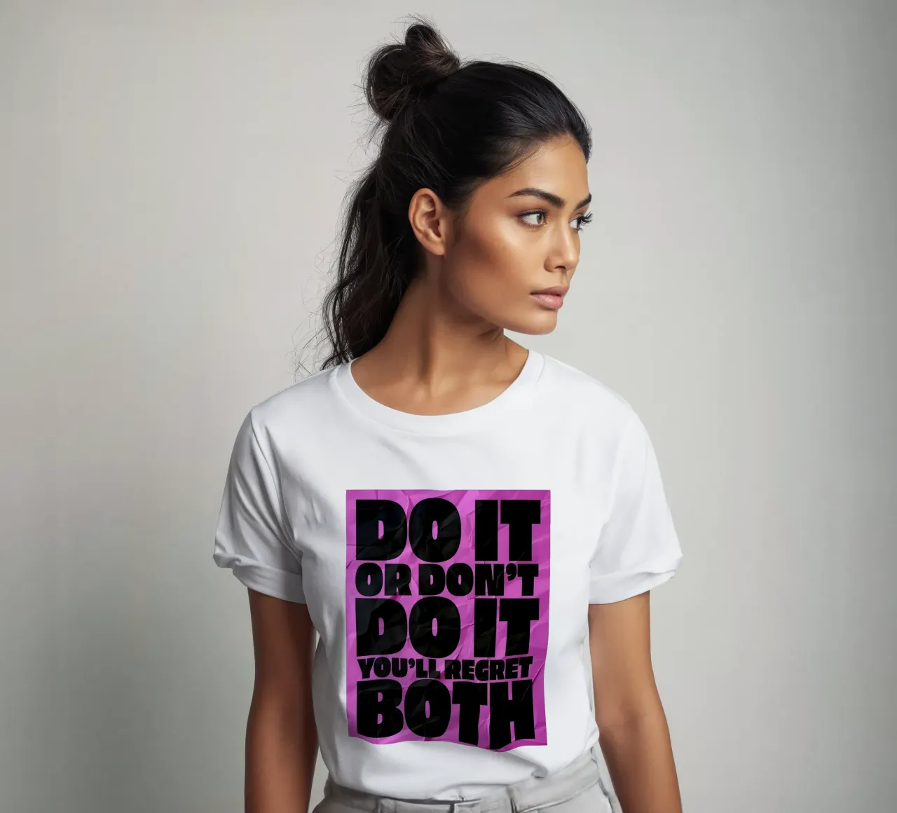 DO IT OR DONT DO YOU'LL REGRET BOTH t-shirt da Type & Tape