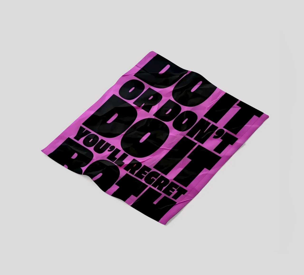 DO IT OR DONT DO YOU'LL REGRET BOTH coperta in pile da Type & Tape