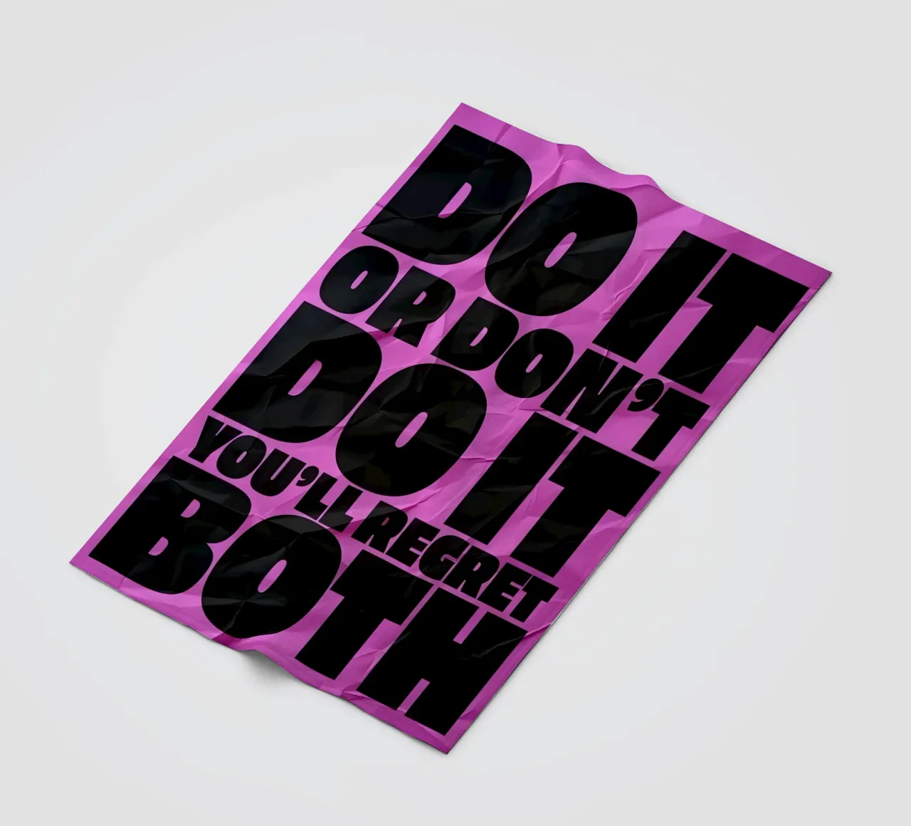 DO IT OR DONT DO YOU'LL REGRET BOTH coperta in pile da Type & Tape