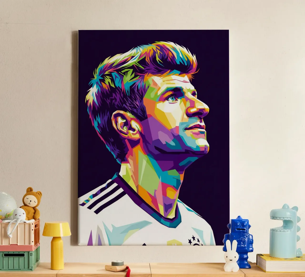 Thomas Muller - Duitsland #4 canvas met Baklijst van Hantamrata