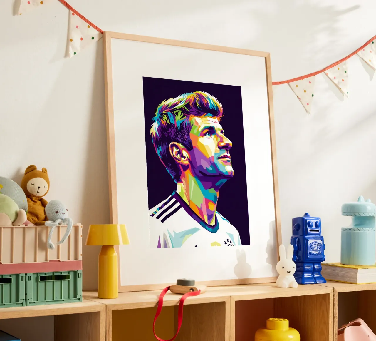 Thomas Muller - Germania #4 poster con telaio in alluminio da Hantamrata