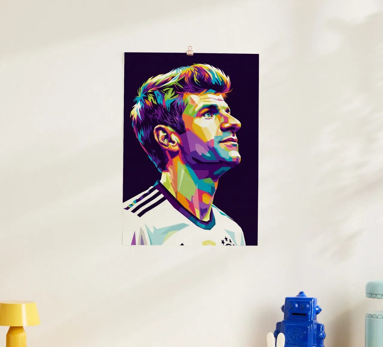 Thomas Muller - Germania #4 poster con telaio in alluminio da Hantamrata