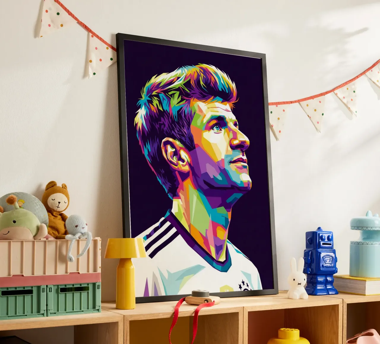 Thomas Muller - Germania #4 poster con telaio in alluminio da Hantamrata