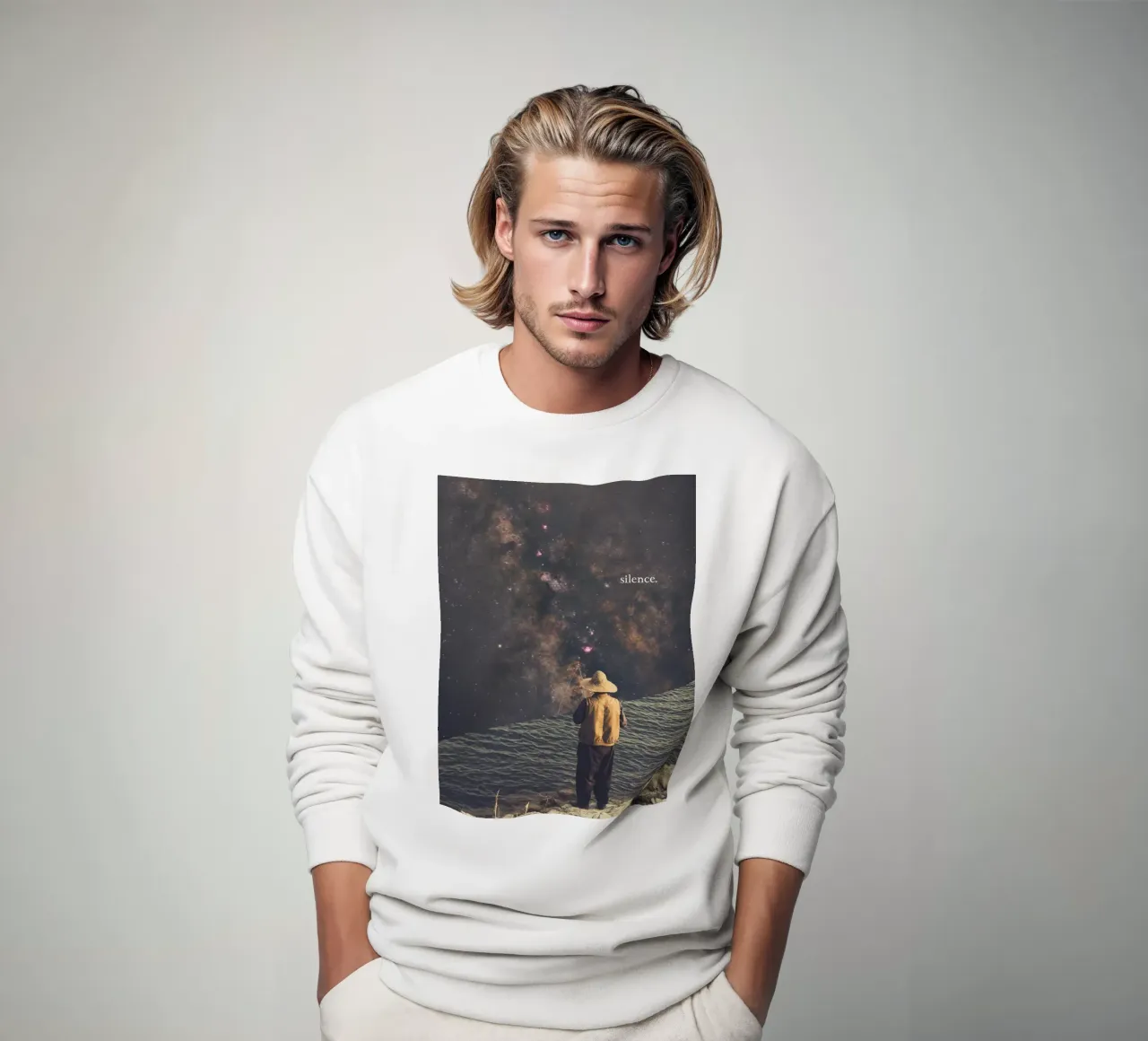 Silenzio - Pescatore cosmico felpa da Dapidoka