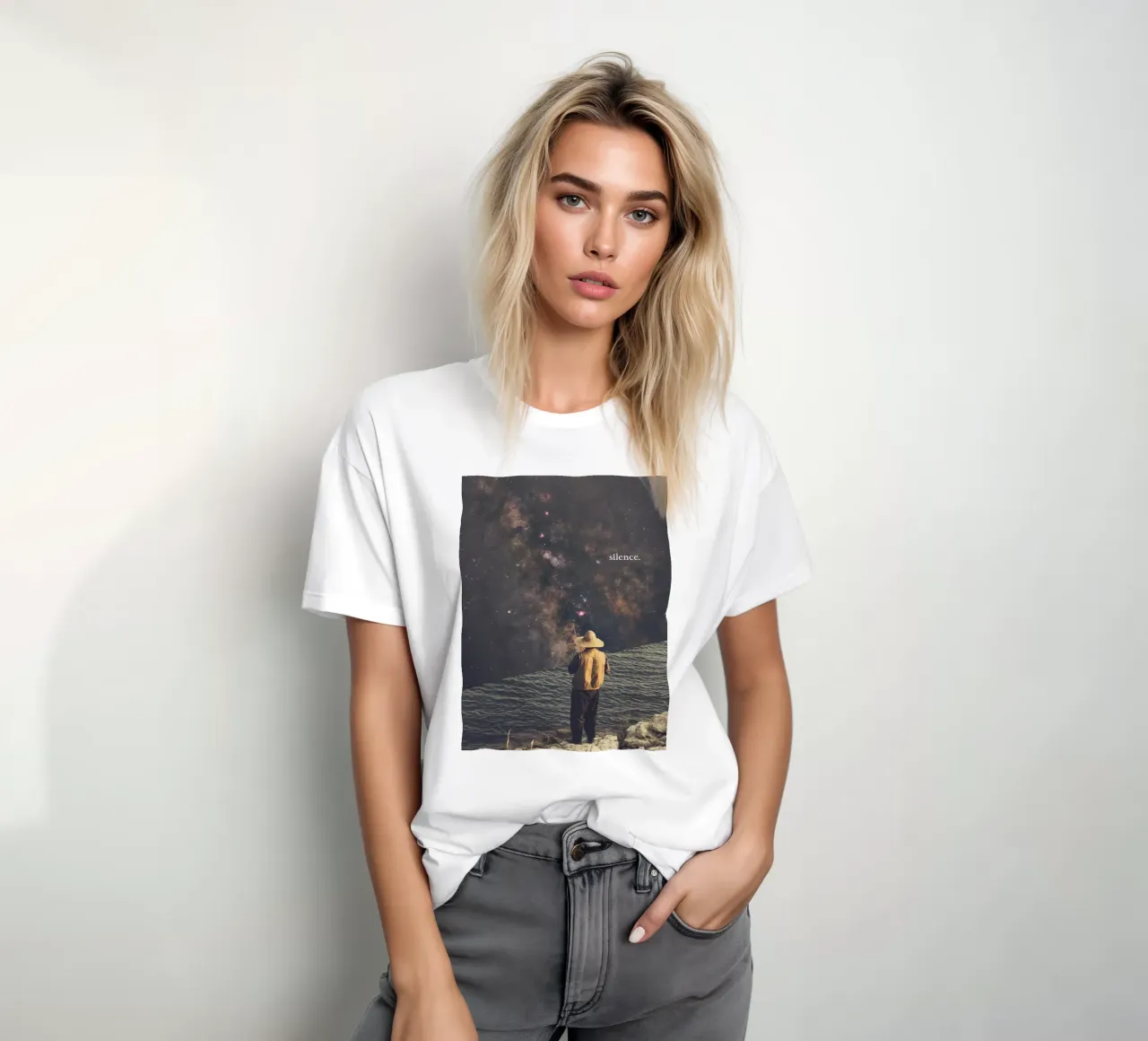 Silenzio - Pescatore cosmico t-shirt da Dapidoka