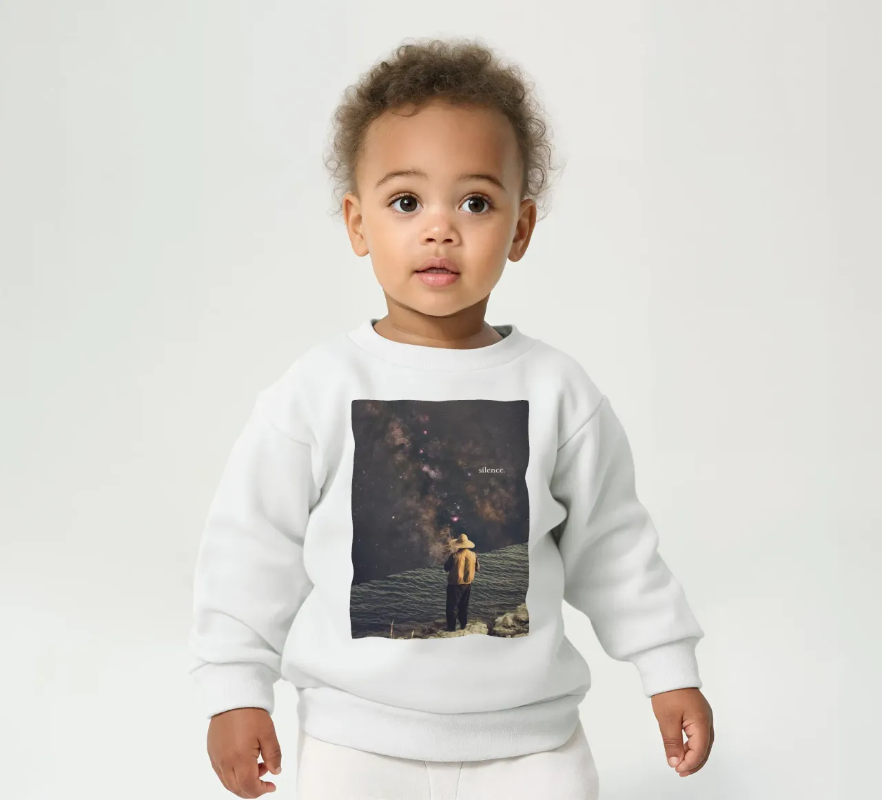 Silenzio - Pescatore cosmico felpa neonato da Dapidoka