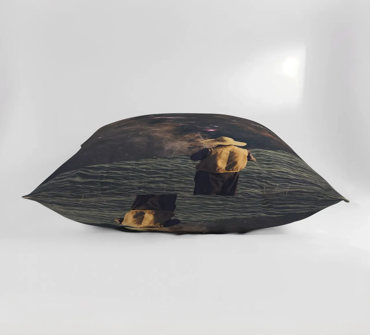 Silenzio - Pescatore cosmico cuscino da Dapidoka