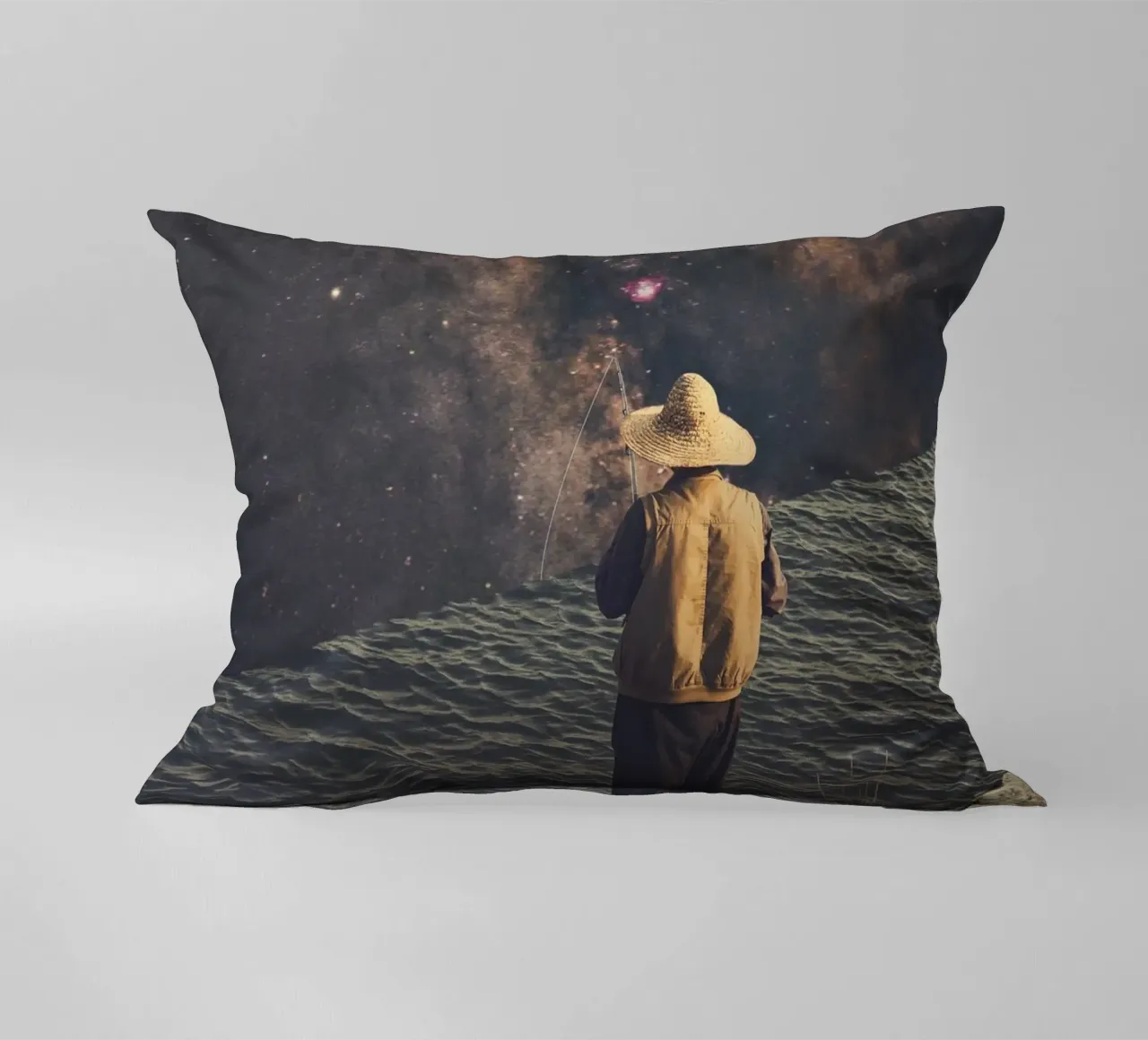 Silenzio - Pescatore cosmico cuscino da Dapidoka