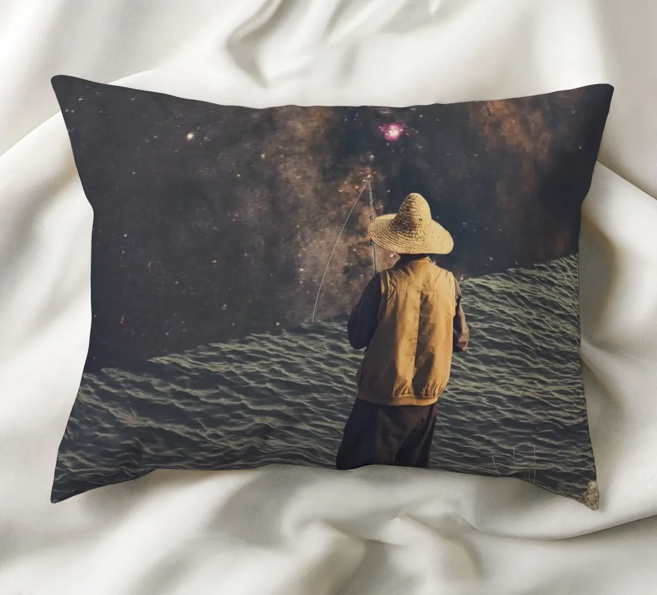 Silenzio - Pescatore cosmico cuscino da Dapidoka