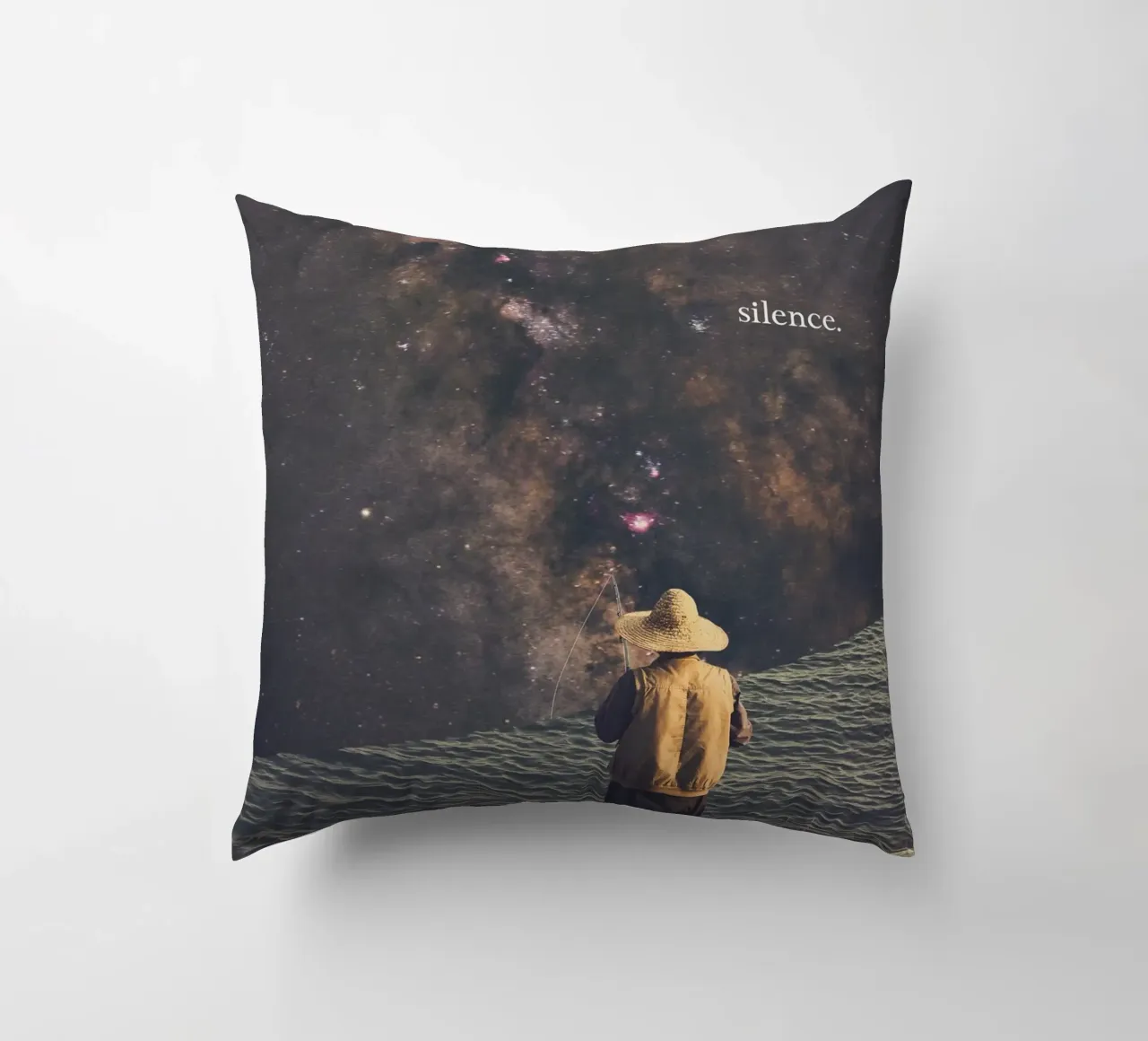 Silenzio - Pescatore cosmico cuscino da Dapidoka