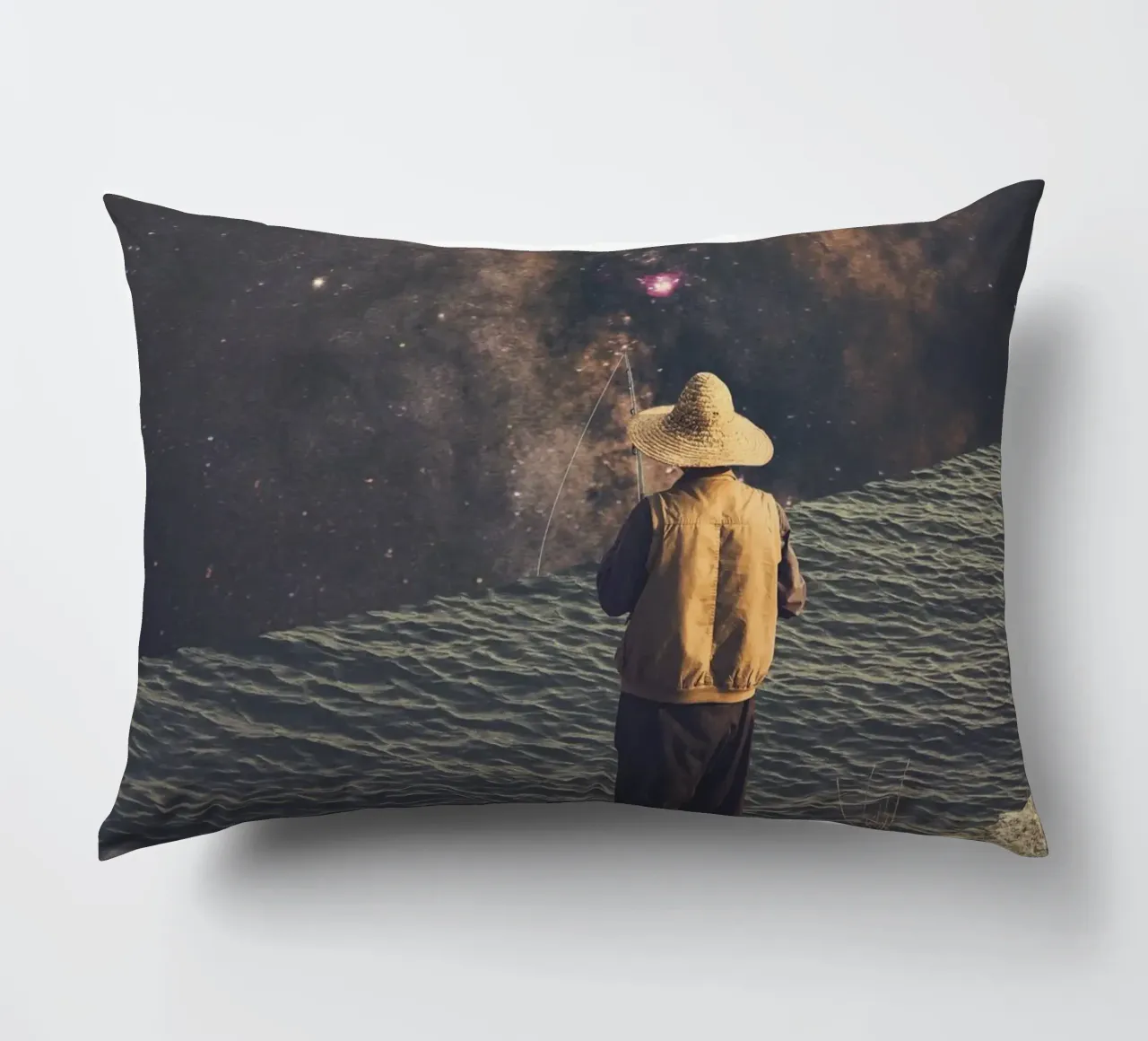 Silenzio - Pescatore cosmico cuscino da Dapidoka