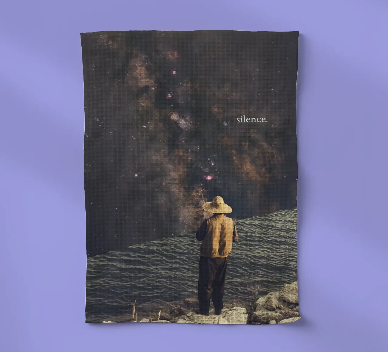 Silenzio - Pescatore cosmico canovaccio da cucina da Dapidoka