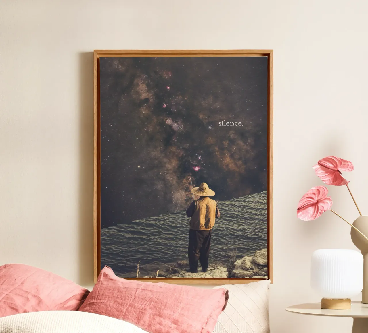 Silenzio - Pescatore cosmico tela da Dapidoka