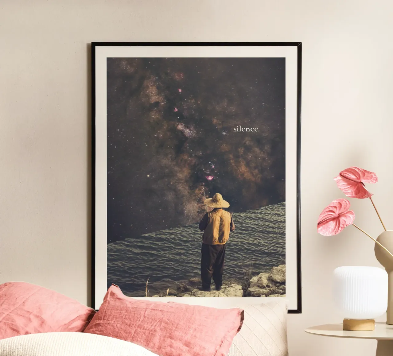 Silenzio - Pescatore cosmico carta hahnemühle da Dapidoka