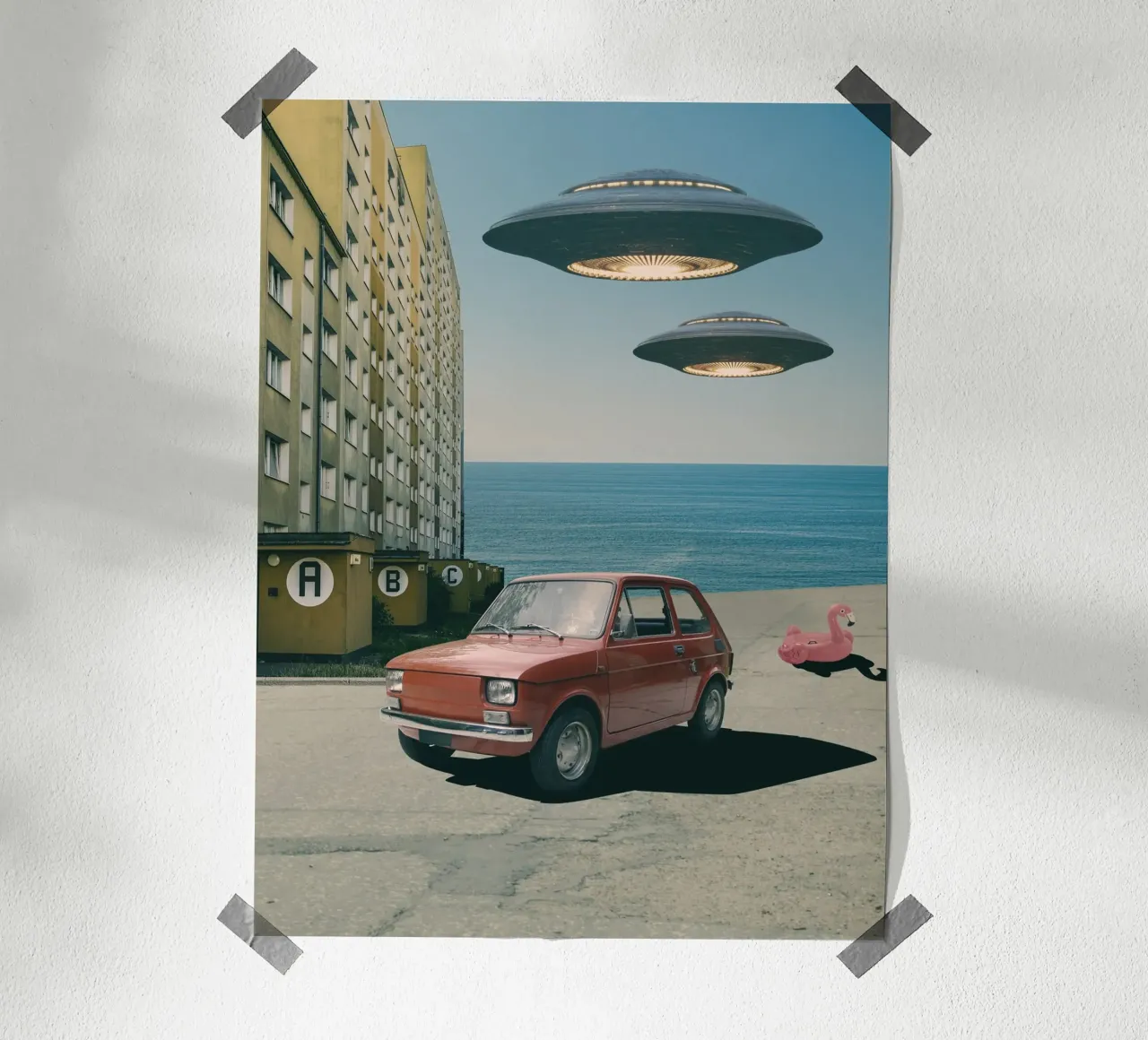 Cartolina dalle vacanze poster con telaio in alluminio da Dapidoka