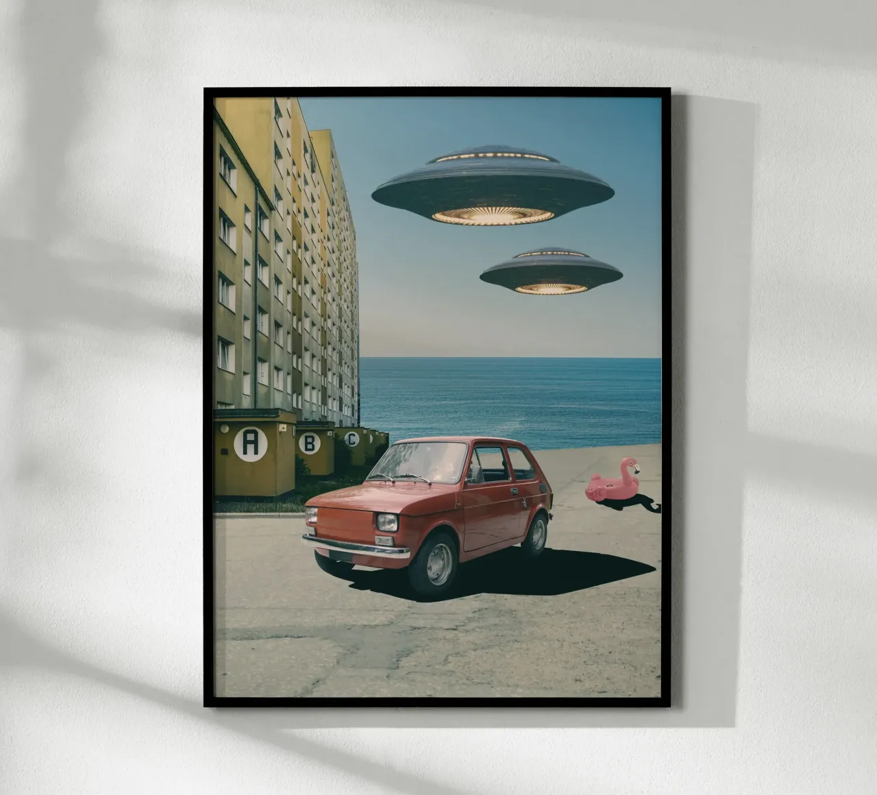 Cartolina dalle vacanze poster con telaio in alluminio da Dapidoka