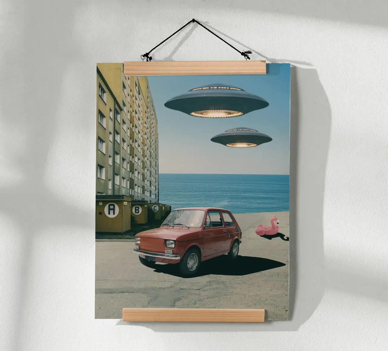 Cartolina dalle vacanze poster con telaio in alluminio da Dapidoka