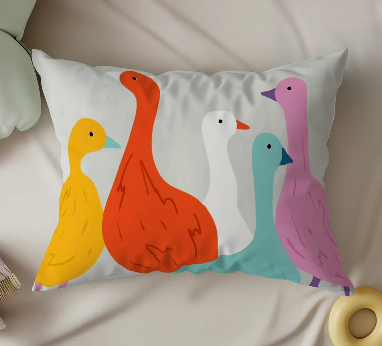 Anatra in giro cuscino da 83oranges.com