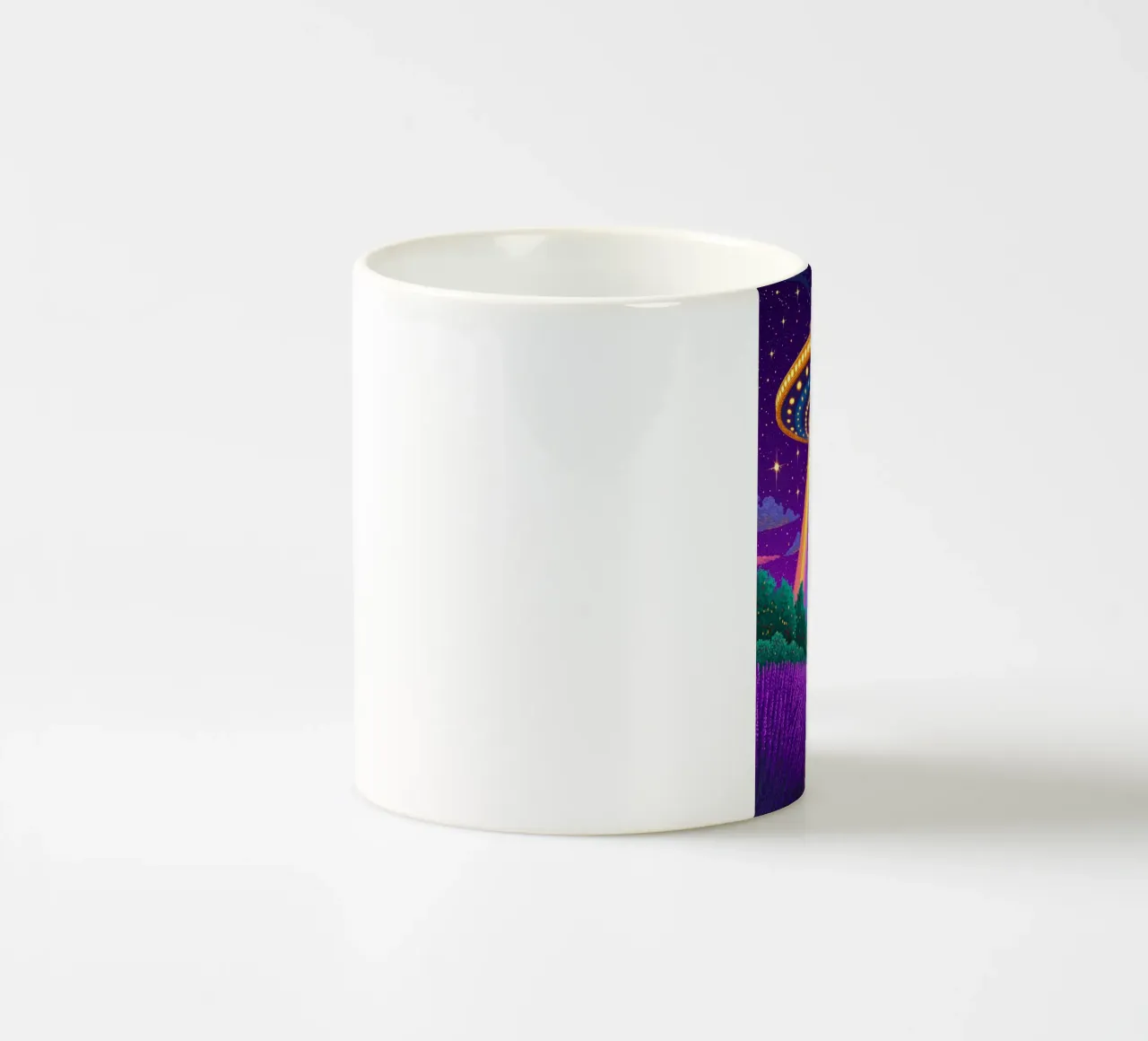 Gatto e UFO tazza in ceramica da Fleur de Lys