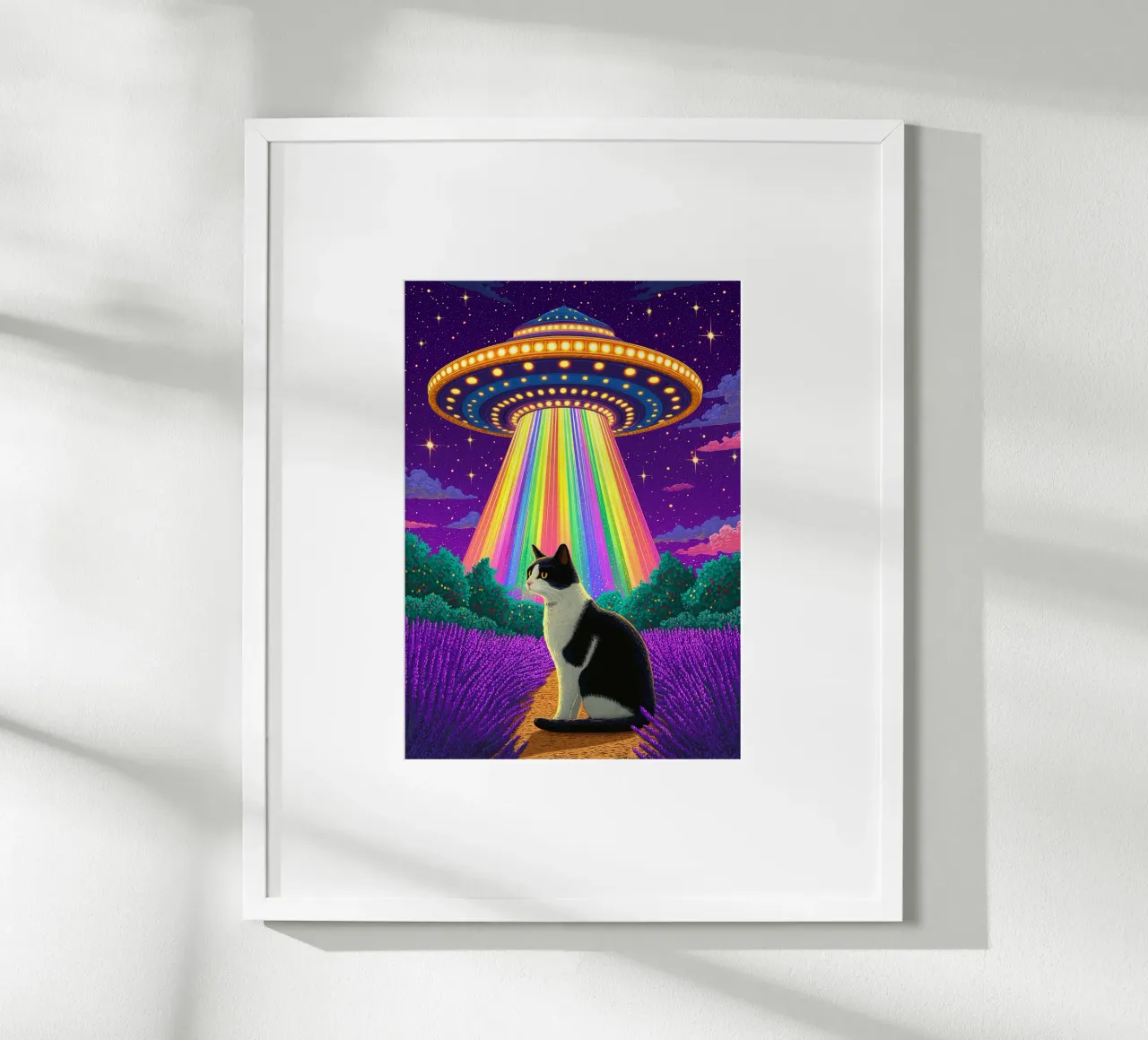 Cat and UFO hahnemühle by Fleur de Lys