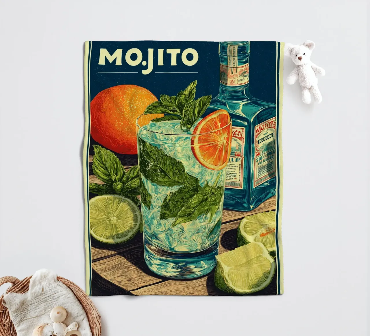 Mojito coperta in pile da Fleur de Lys