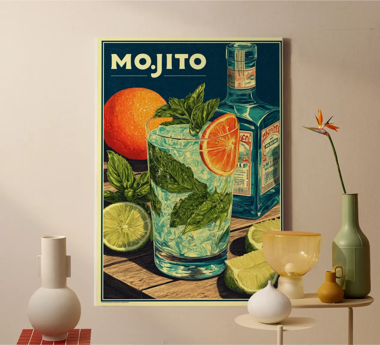 Mojito canvas by Fleur de Lys