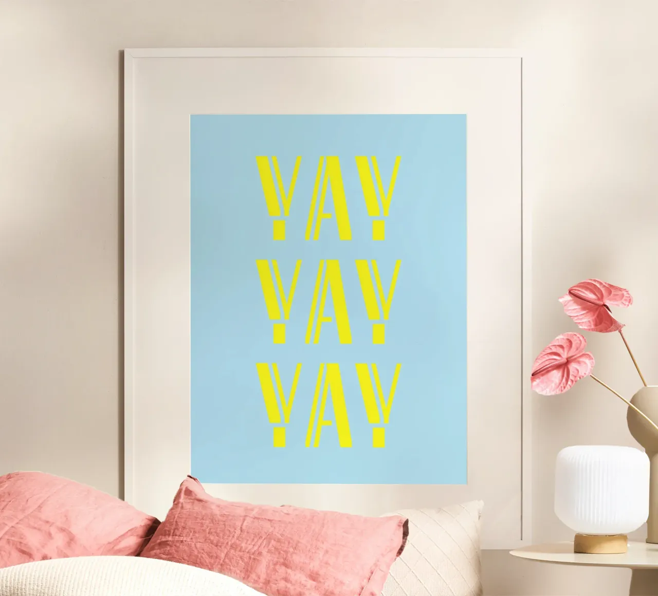 Yay 2 poster con telaio in legno da The Type Club Tokyo