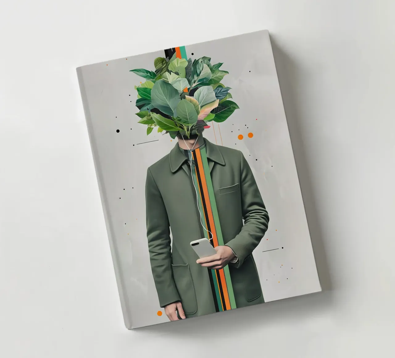 Surreal Man with Foliage Head notebook by 🥝 KIWI STORE