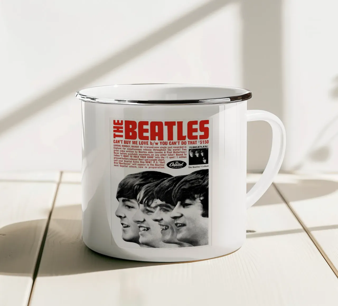 L'esperienza live dei Beatles tazza in smalto da nabcu