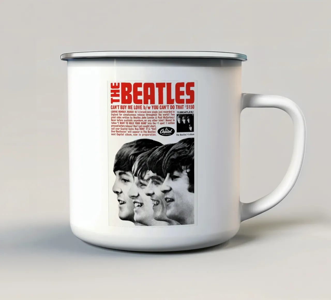 L'esperienza live dei Beatles tazza in smalto da nabcu