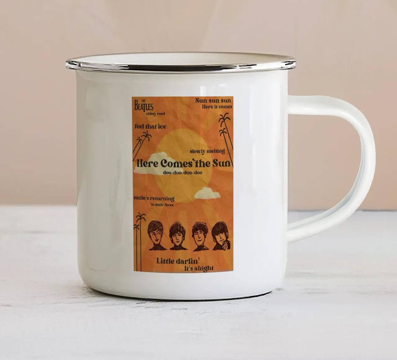 Echi di Abbey Road tazza in smalto da nabcu